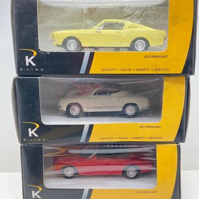 LOT 668: Nine Die Cast Toy Collector Cars by K-Line Kruisers - 1:43 Scale in Original Boxes