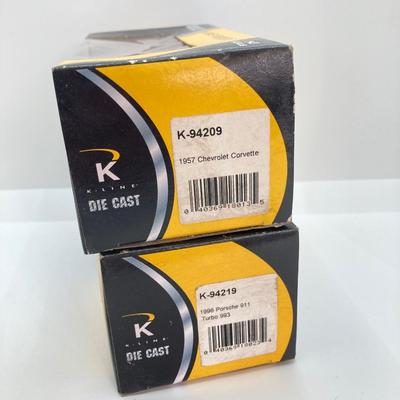LOT 668: Nine Die Cast Toy Collector Cars by K-Line Kruisers - 1:43 Scale in Original Boxes
