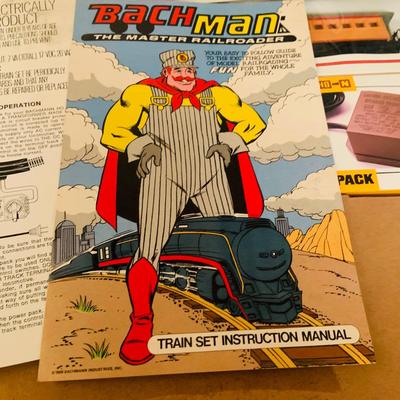 LOT 669: Bachman The Old Times HO Scale Electric Train Set with Locomotive, Cars, Track and More