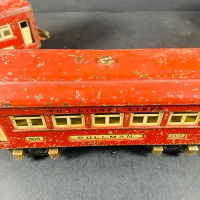 LOT 671: Set of Three (3) Lionel Line Metal Pullman O Scale Miniature Railroad Cars