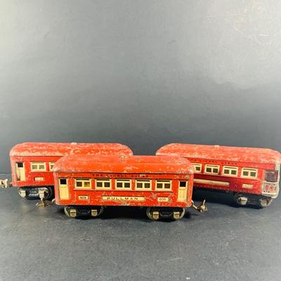 LOT 671: Set of Three (3) Lionel Line Metal Pullman O Scale Miniature Railroad Cars