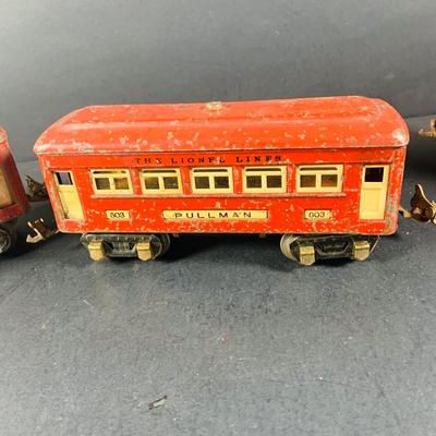 LOT 671: Set of Three (3) Lionel Line Metal Pullman O Scale Miniature Railroad Cars