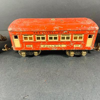 LOT 671: Set of Three (3) Lionel Line Metal Pullman O Scale Miniature Railroad Cars