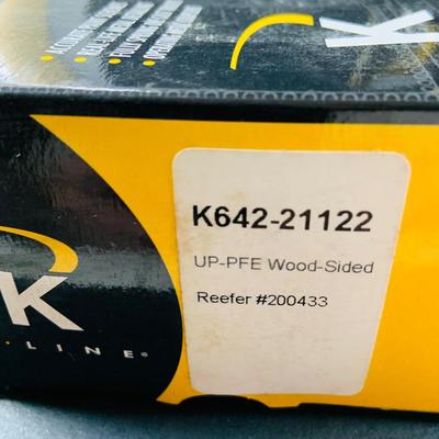 LOT 677:Set of (4) K-Line "Wood-Sided" O/0-27 Scale Union Pacific Freight Cars 200466 , 200450, 200433 & 200488