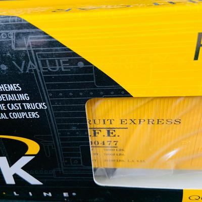 LOT 678: Set of (4) K-Line "Wood-Sided" O/0-27 Scale Union Pacific Freight Cars 200460, 200477, 200430, 200440