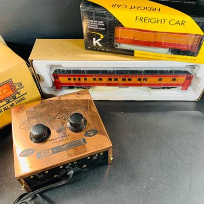 LOT 682: KF Heavy Duty Power Pack for HO Trains In Box, K Line Souther Pacific Cars - KK641-2032 SP Express Service Boxcar and K4888-0012...