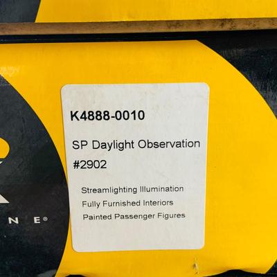 LOT 683: Set of (3) K-Line Southern Pacific Heavyweight Passenger Cars K 4888-0011 SP Daylight Coach #2014, K4888-0010 SP Daylight...