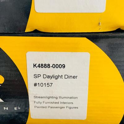 LOT 683: Set of (3) K-Line Southern Pacific Heavyweight Passenger Cars K 4888-0011 SP Daylight Coach #2014, K4888-0010 SP Daylight...