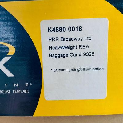 LOT 684: Kline Pennsylvania Passenger Cars K4880-0017 PRR Emerald Lodge Pullman, K4880-0018 PRR REA Baggage CAr # 9328 and Operating Car...