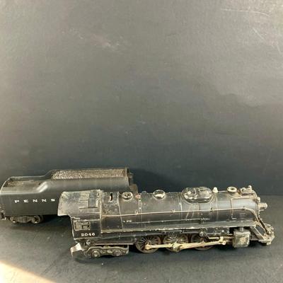 LOT 688: Lionel Post War 0/24 Scale Locomotive and Tinder - Pennsylvania RR Engine # 2048