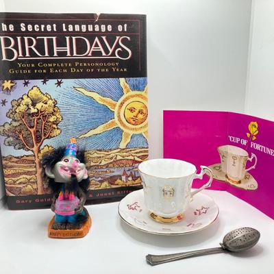 LOT 691: Vintage Paper Halloween Masks by Emerick's, Cup of Fortune Tea Cup, The Witch of Endor Game, Berries Happy Birthday...