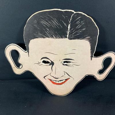 LOT 692: Vintage Paper Masks (Emerick's and More), Postcards, Toy Novelty Glasses with Nose and Mustache