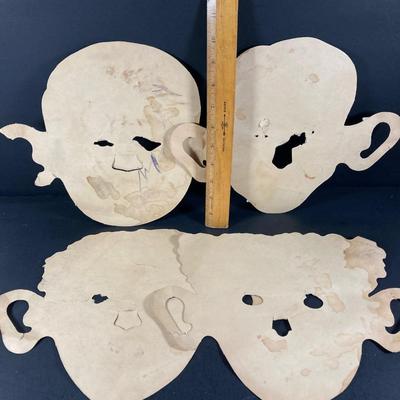 LOT 692: Vintage Paper Masks (Emerick's and More), Postcards, Toy Novelty Glasses with Nose and Mustache