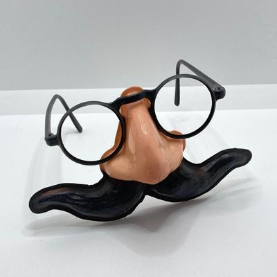 LOT 692: Vintage Paper Masks (Emerick's and More), Postcards, Toy Novelty Glasses with Nose and Mustache