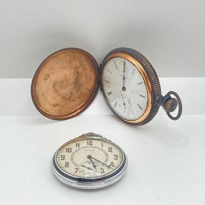 LOT 697: Two Vintage / Antique Elgin Pocket Watches