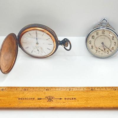 LOT 697: Two Vintage / Antique Elgin Pocket Watches