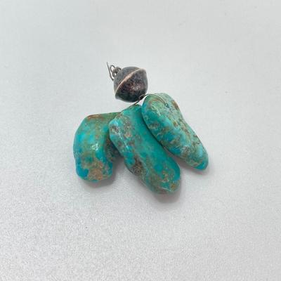 LOT 698: Turquoise and Unmarked Silver Artisan Jewelry
