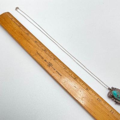 LOT 698: Turquoise and Unmarked Silver Artisan Jewelry