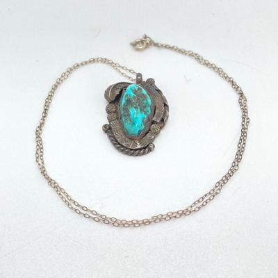 LOT 698: Turquoise and Unmarked Silver Artisan Jewelry