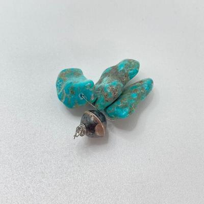 LOT 698: Turquoise and Unmarked Silver Artisan Jewelry