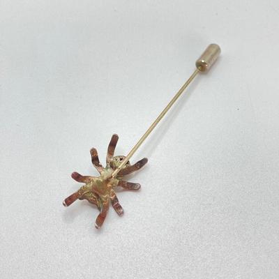 LOT 710: Turquoise and Unmarked Silver Tone Hand Crafted Jewelry - Cross, Marijuana Leaf Pendants and Spider Stick Pin