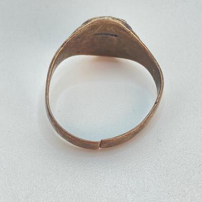 LOT 715: Three Vintage Sterling Rings - Luftwaffe, DeMolay Chevalier and More