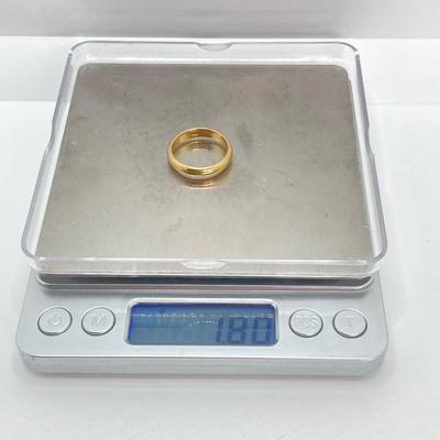 LOT 717: AK Turkey Gold Band - 18KT, TW 1.80g, Sz 7.75 - 8