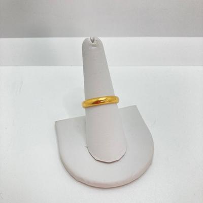 LOT 717: AK Turkey Gold Band - 18KT, TW 1.80g, Sz 7.75 - 8