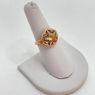 LOT 719: Masonic Gold Ring, 10KT, TW 2.14g, Sz 7
