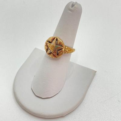 LOT 719: Masonic Gold Ring, 10KT, TW 2.14g, Sz 7
