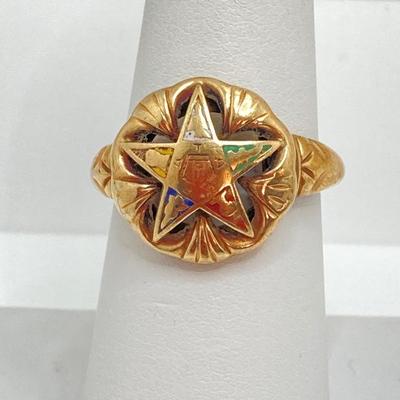 LOT 719: Masonic Gold Ring, 10KT, TW 2.14g, Sz 7