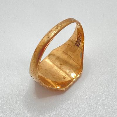 LOT 721: MA Gold Masonic Ring - 10KT, TW 3.16g, Sz 6.5