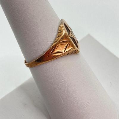 LOT 721: MA Gold Masonic Ring - 10KT, TW 3.16g, Sz 6.5