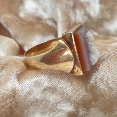 LOT 722: Vintage Gold Cameo Ring - 14KT, TW 10.26g, Sz 10.5