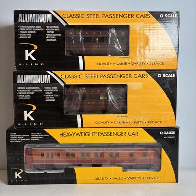 LOT 729: K Line O-Scale Passenger Cars: SP Daylight D Wolf Pullman (1) & Fleet of Modernism "Imperial Point" Sleeper