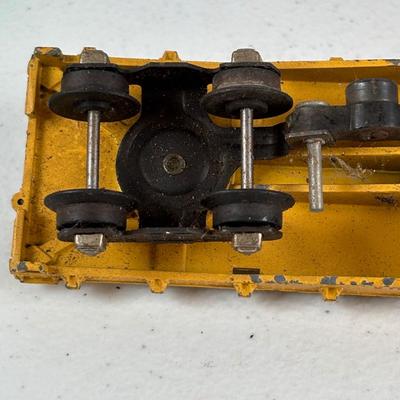 LOT 735: Red Locomotive & Tinder Car, American Flyer Circus Flat Cars with Cages & Truck/Tractors