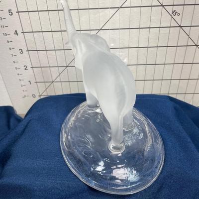 Large Frosted Crystal Elephant