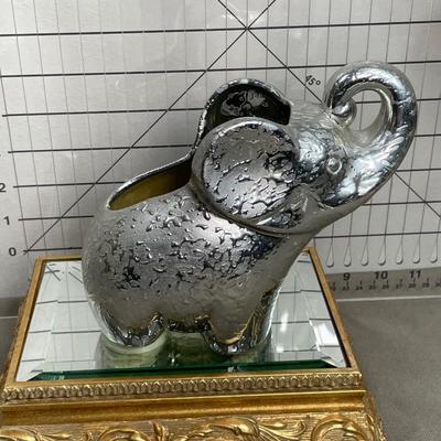 Metallic Elephant Planter