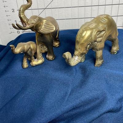 Set of Brass Elephants