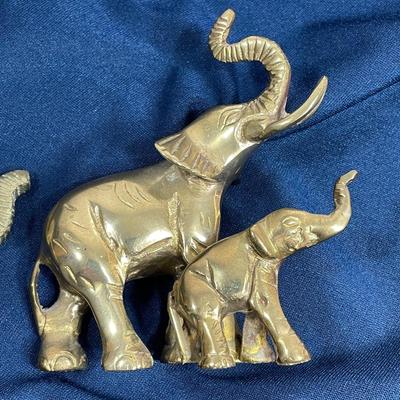 Set of Brass Elephants