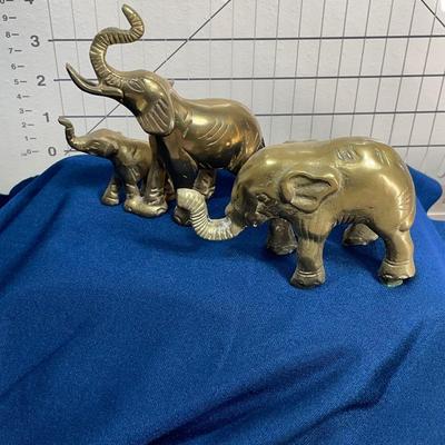 Set of Brass Elephants