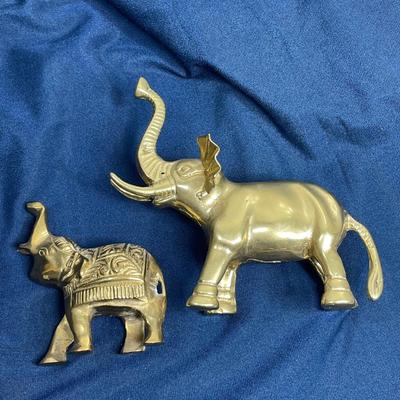 Pair of Brass Elephants