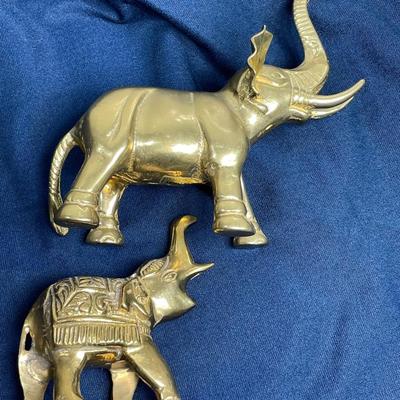 Pair of Brass Elephants