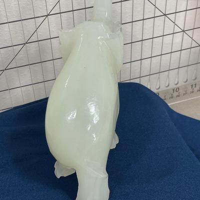 Large White Jade or Onyx? Elephant