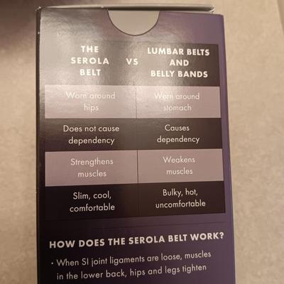 NEW DR HO 2-IN-1 BACK RELIEF BELT & NEW SEROLA BELT SIZE LARGE