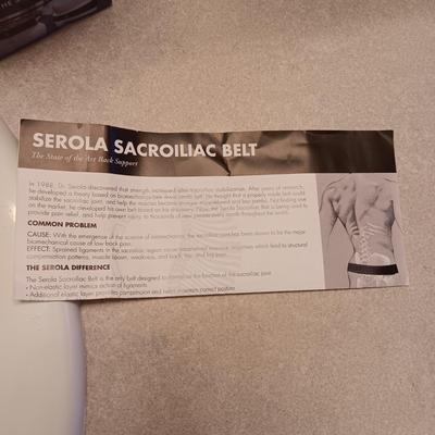 NEW DR HO 2-IN-1 BACK RELIEF BELT & NEW SEROLA BELT SIZE LARGE