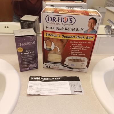 NEW DR HO 2-IN-1 BACK RELIEF BELT & NEW SEROLA BELT SIZE LARGE