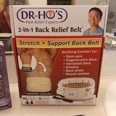 NEW DR HO 2-IN-1 BACK RELIEF BELT & NEW SEROLA BELT SIZE LARGE