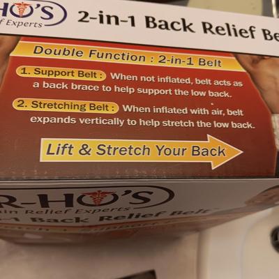NEW DR HO 2-IN-1 BACK RELIEF BELT & NEW SEROLA BELT SIZE LARGE