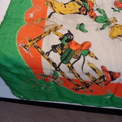 VERY OLD WESTERN THEME SCARF, HANKIES, DRESS GLOVES AND MORE